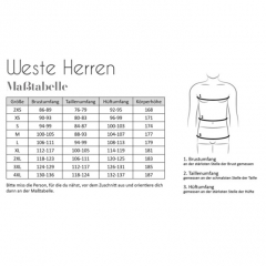 Papierschnittmuster WESTE HERREN Fadenk�fer