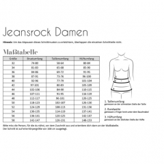 Papierschnittmuster JEANSROCK Damen Fadenk�fer