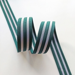 Gurtband Streifen Rucksackband 38 mm, grau dunkelgr�n