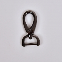 Karabinerhaken Metall 1,5 cm hochwertig hochgl�nzend, gunmetal