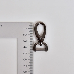 Karabinerhaken Metall 1,5 cm hochwertig hochgl�nzend, gunmetal