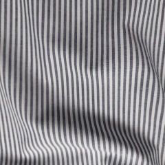 Baumwollstoff Streifen 3 mm garngef�rbt, dunkelblau weiss