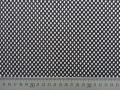 RESTST�CK 41 cm Jacquard Jersey Punkte Mirella, schwarz weiss