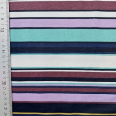 Jerseystoff Streifen multicolor, dunkelblau flieder mint