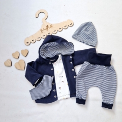 Jerseystoff Regenbogen Katzen Wolken, cremewei�