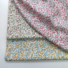 Viskose Stoff Popelin Bl�mchen Zweige Blusenstoff, pink wei�