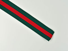 Gummiband Streifen 4 cm breit, gr�n rot gr�n