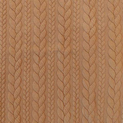 RESTST�CK 78 cm Jacquardjersey Stoff Zopfmuster,�camel
