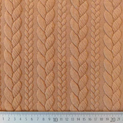 RESTST�CK 78 cm Jacquardjersey Stoff Zopfmuster,�camel