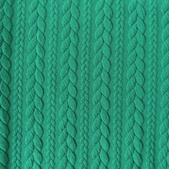 Jacquardjersey Stoff Zopfmuster,�gr�n