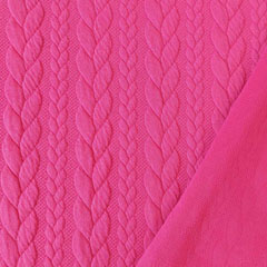 Jacquardjersey Stoff Zopfmuster,�pink