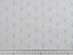 Dekostoff F�cher Silber Metallic Glitzer meliert, hellgrau