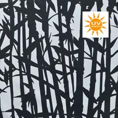 Badeanzugstoff Funktionsjersey Stengel Bl�tter, schwarz wei�