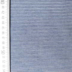 Dekostoff Streifen schmal recycled, natur jeansblau