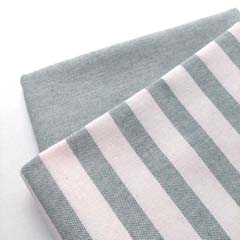 Dekostoff Streifen 1,8 cm Baumwollstoff, altgr�n wei�