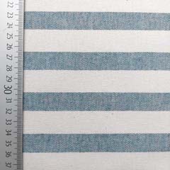 Dekostoff Streifen 1,8 cm Baumwollstoff, petrolblau wei�