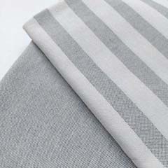 Dekostoff Streifen 1,8 cm Baumwollstoff, dunkelgrau wei�