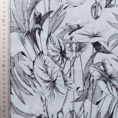 RESTST�CK 39 cm Viskose Stoff Blumen Ranken sandwashed, dusty blue