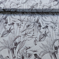 RESTST�CK 39 cm Viskose Stoff Blumen Ranken sandwashed, dusty blue