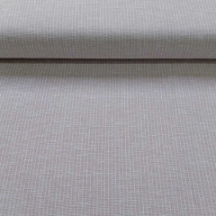 Halbleinen Leinen Baumwollstoff schmale Streifen, wei� beige