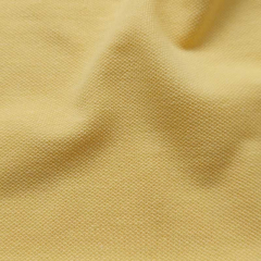 Polo Piqu� Stoff Poloshirt Stoff Baumwolle uni, Pastellgelb (soft yellow)