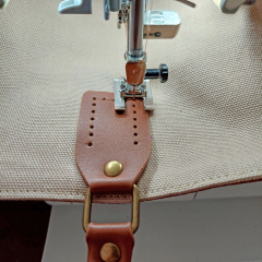Taschenhenkel Kunstleder 63,5 cm eckig zum Ann�hen, Havanna braun (mittelbraun)
