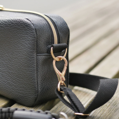 Kunstleder Lederimitat elegante Narbung Taschenherstellung, schwarz