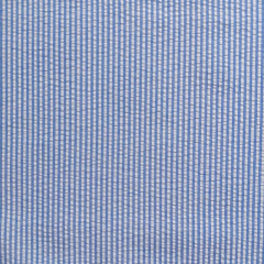 Seersucker Stoff Streifen, mittelblau wei�