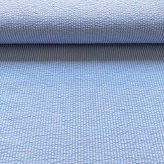 Seersucker Stoff Streifen, hellblau wei�