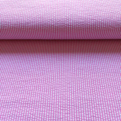 Seersucker Stoff Streifen, pink wei�