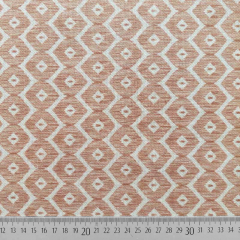 Dekostoff Leinen Optik Rauten, beige mittelbraun