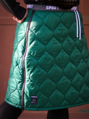 Steppstoff gro�e Tropfen wattiert matt gl�nzend, turmalin gr�n
