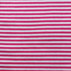 Jerseystoff Streifen 5 mm Garn gef�rbt, pink wei�