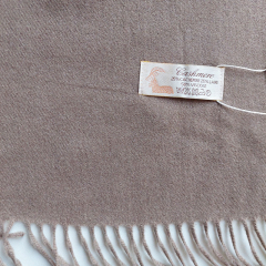 Kaschmir Wollschal Cashmere Woolblend uni, taupe