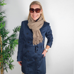 Kaschmir Wollschal Cashmere Woolblend uni, taupe