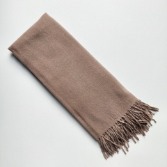 Kaschmir Wollschal Cashmere Woolblend uni, taupe