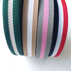 Gurtband Streifen 38 mm, dunkelblau rot wei�
