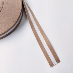 Gurtband Streifen 38 mm, beige wei� beige