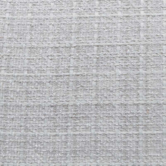 Boucle Stoff Lurex Ton-in-Ton franz�sischer Stil uni kariert, cremweiss