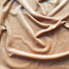 Samtjersey butter weich & elastisch, Honey Glow (camel)