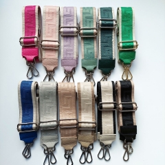 Taschengurt Taschenriemen grafisches Muster - wei� - wei�es Leder- silber Schnallen