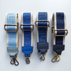 Taschengurt Taschenriemen grafisches Muster 3D-hellbeige armygr�n-armygr�nes Leder- gold Schnallen