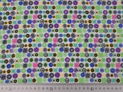 RESTST�CK 31 cm Butterweicher Flanell Mandalas, gr�n
