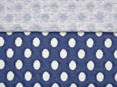 RESTST�CK 108 cm Jacquard leicht elastisch Ovale, cremewei� dunkelblau