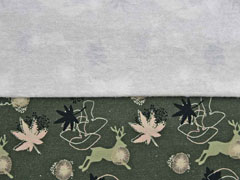 RESTST�CK 50 cm Sweat Pilze & Hirsche, dunkelgr�n