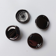 Metallknopf mit Rand glatt gl�nzend nickelfrei Knopfgr��e 36/23 mm, gunmetal