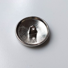 Metallknopf mit Wappen Knopfgr��e 36/23 mm, silber schwarz