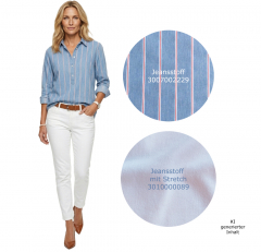 Jeansstoff Denim mit Stretch, wei�