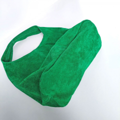 Wildleder Tasche Shopper Beutelform - gr�n