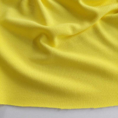 Polo Piqu� Stoff Poloshirt Stoff Baumwolle uni, zitronengelb
